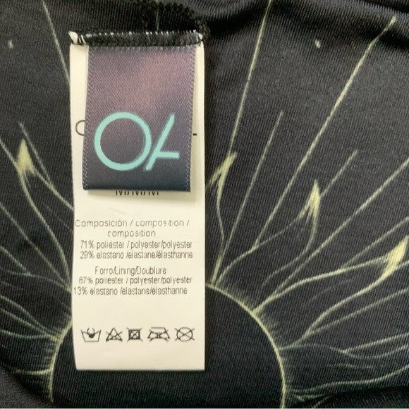 Ola Azul Womens Emma Lucky Printed one piece cut out swimsuit M NEW - Picture 7 of 11